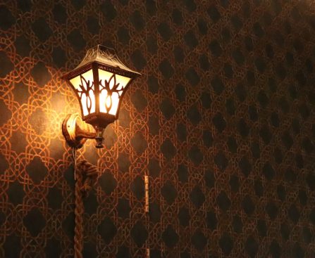 Photo vintage candle wall lamp