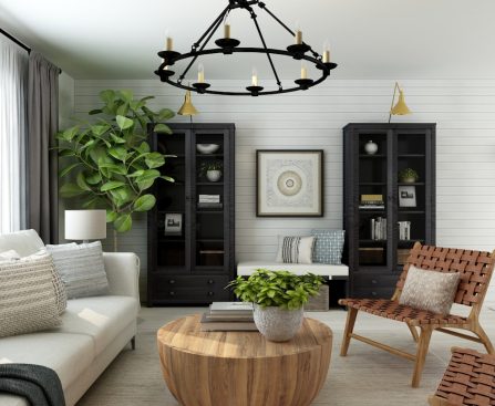 Photo living room pumpkin pendant lamp