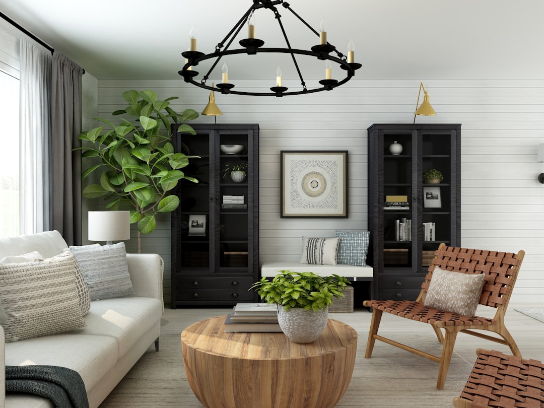 Photo living room pumpkin pendant lamp