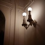 Photo French crystal wall lamp