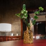 Photo amber table lamp